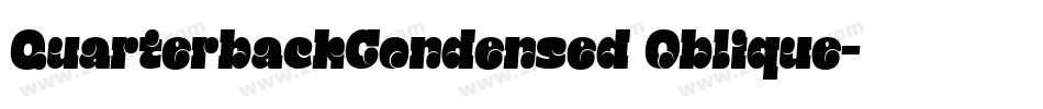 QuarterbackCondensed Oblique字体转换